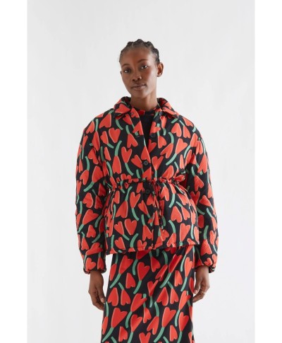 Abrigo acolchado con estampado Ciclamen