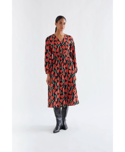 Vestido midi con estampado Ciclamen