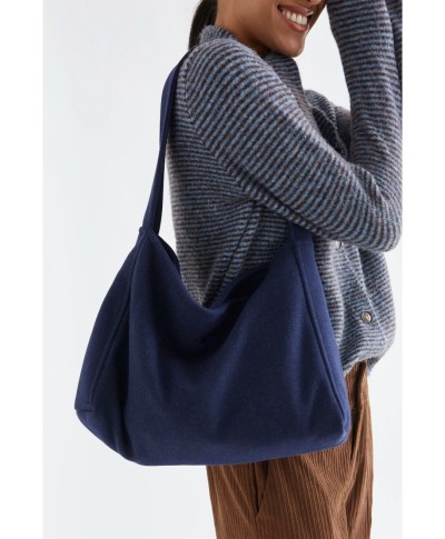 Bolso de hombro azul marino logo CF